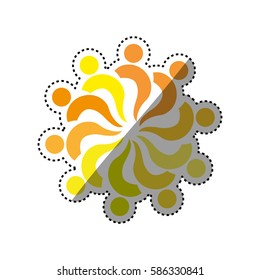Abstract people symbol icon vector illustration graphic design