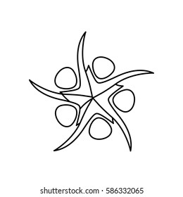 Abstract people symbol icon vector illustration graphic design