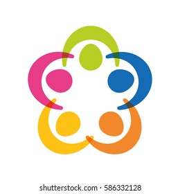 Abstract people symbol icon vector illustration graphic design