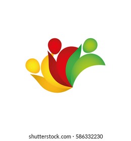 Abstract people symbol icon vector illustration graphic design