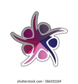 Abstract people symbol icon vector illustration graphic design