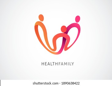 Abstract People symbol, togetherness and community concept design, creative hub, social connection icon, template and logo set