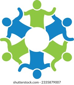 Abstract People symbol, togetherness and community concept design, creative hub, social connection icon, template and logo set