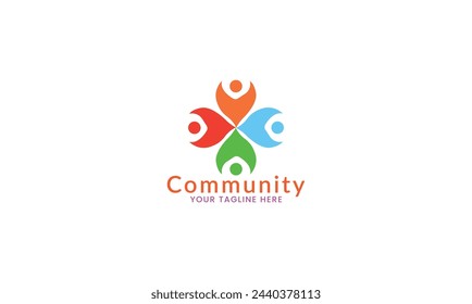 Abstract People symbol, togetherness and community concept design,