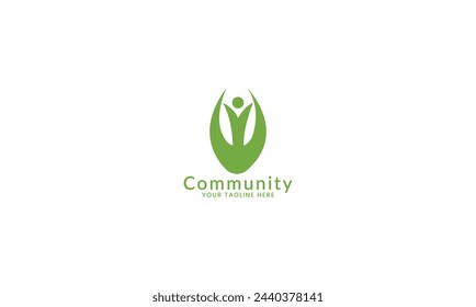 Abstract People symbol, togetherness and community concept design,