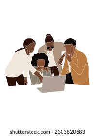 Resumen de ilustraciones de trabajo en equipo de personas. Ilustración vectorial.