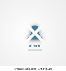 Abstract people template. Anonymous icon. Vector.
