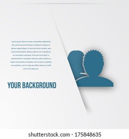 Abstract people template. Anonymous icon. Vector.