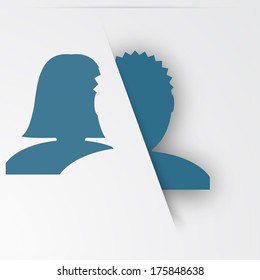 Abstract people template. Anonymous icon. Vector.