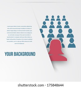 Abstract people template. Anonymous icon. Vector.