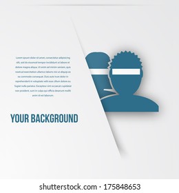 Abstract people template. Anonymous icon. Vector.