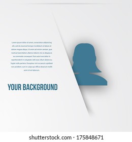 Abstract people template. Anonymous icon. Vector.