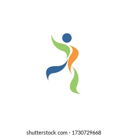 Abstract people vector colorful logo. web icon and symbol