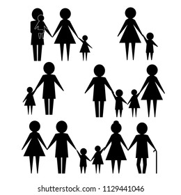 Abstract people vector design isolated on white background.