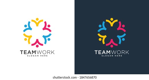 Abstract people vector design represents teamwork, diversity, signs and symbols.