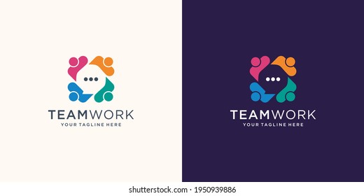 Abstract people vector design represents teamwork, diversity, signs and symbols. Premium Vector