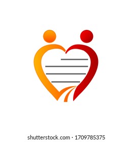 Abstract people vector icon shape love symbol. Persons crowd vector icon symbol. Vector illustration EPS.8 EPS.10
