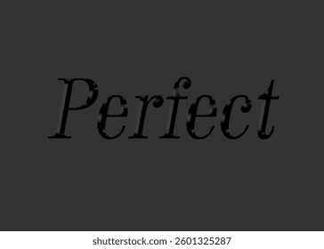 Abstract Perfect Text Effect Design Black Background