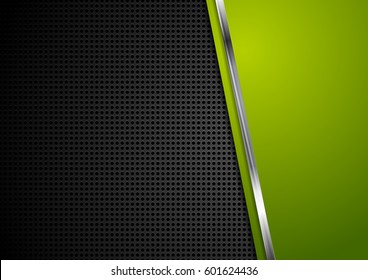 Abstract perforated metallic bright corporate design. Vector stripe background