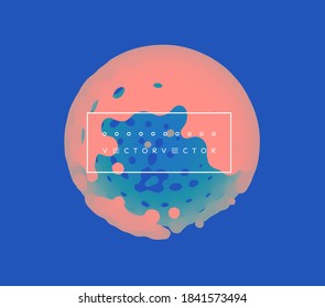 Abstract perforated sphere. Art geometric primitive. Vector composition for cover, poster, flyer or banner.