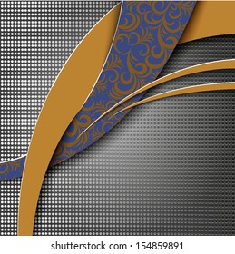 abstract perforated texture with a beautiful ornament on arches
