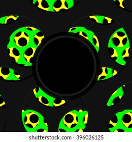 Abstract perforated texture, Black, Green and Yellow carbon structure background, Abstract for your text, Graphic design, vector