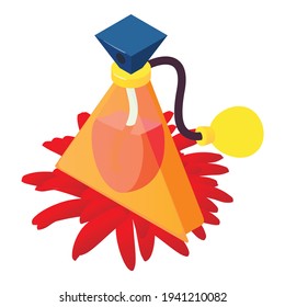 Abstract perfume icon. Isometric illustration of abstract perfume vector icon for web