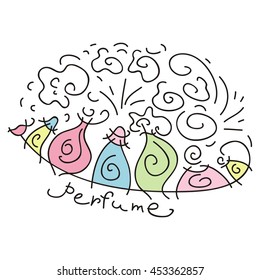 Abstract perfume. Vector illustration.
