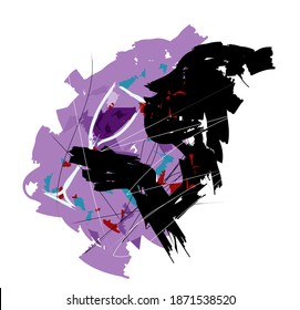 abstract person drinking a glass of wine