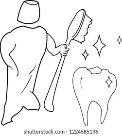 Abstract person in the form of toothpaste. Vector minimalism.