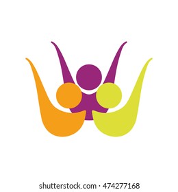  abstract person icon. Isolated and flat illustration. Vector graphic