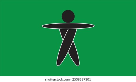 Icono de silueta de persona Abstractas - Ilustración vectorial sobre un fondo blanco.