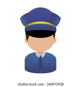 abstract person with a specific profession on a white background