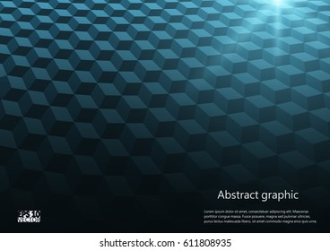 Abstract perspective background with cubes