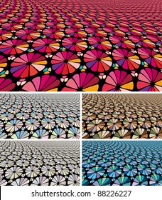 Antecedentes abstractos de perspectiva con efecto de vidrio rojo manchado.