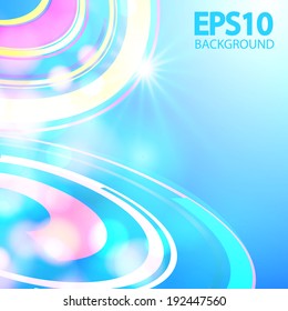 Abstract perspective circle background. Vector illustration