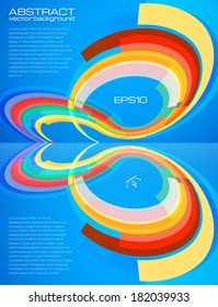 Abstract perspective colorful circles leaflet template