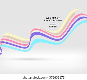 Fondo de líneas de curva de perspectiva abstracta