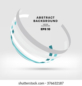 Abstract Perspective Curve Lines Background