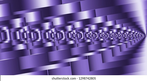 Abstract perspective endless tunnel. Vector virtual technology background