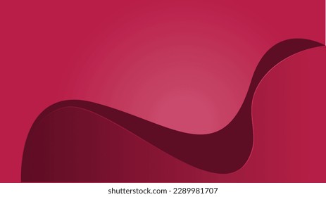 Abstrakte Perspektive einer fließenden Form in Viva Magenta Farbe.