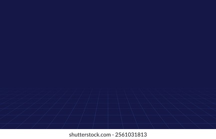 Abstract perspective grid lines blue technology background