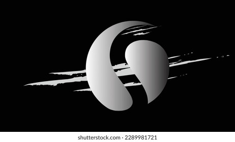Abstract perspective of an icon above a brushed background.