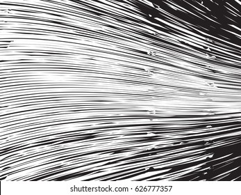 Abstract Perspective Line Art - Black Lines on White Background - Vector Illustration