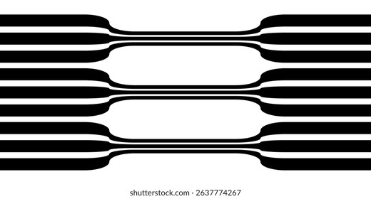 Abstract Perspective line stripes with 3d dimensional effect, geometric line pattern