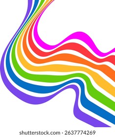 Abstract Perspective line stripes with 3d dimensional effect, geometric line pattern