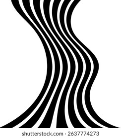 Abstract Perspective line stripes with 3d dimensional effect, geometric line pattern