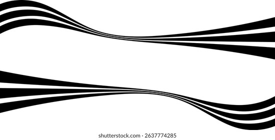 Abstract Perspective line stripes with 3d dimensional effect, geometric line pattern