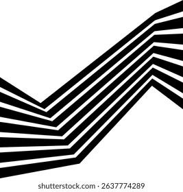 Abstract Perspective line stripes with 3d dimensional effect, geometric line pattern