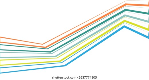 Abstract Perspective line stripes with 3d dimensional effect, geometric line pattern